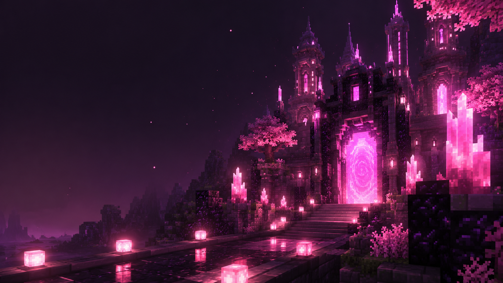 Castillo Minecraft rosa